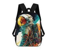 sinyumoney Sac À Dos Pour Enfants, Space Explorer Artwork Sac D'école Grande Capacité Pour Élèves, Sacs À Dos Pour Garçons, Filles, Adultes Et Adolescents 17inch
