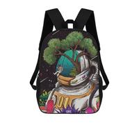 sinyumoney Sac À Dos Pour Enfants Space Explorer's Garden Garçons Et Filles, Sac À Dos De Voyage Pour Adolescents 17inch