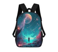 sinyumoney Sac À Dos Pour Enfants Space Explorer's Journey -9 Garçons Et Filles, Sac À Dos De Voyage Pour Adolescents 17inch