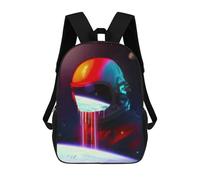 sinyumoney Sac À Dos Pour Enfants, Space Helmet with Planet Background Sac D'école Grande Capacité Pour Élèves, Sacs À Dos Pour Garçons, Filles, Adultes Et Adolescents 17inch