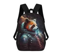 sinyumoney Sac À Dos Pour Enfants Space Red Panda Explorer -1 Garçons Et Filles, Sac À Dos De Voyage Pour Adolescents 17inch