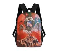 sinyumoney Sac À Dos Pour Enfants Statue with Cosmic Eye on Mountain Peak Garçons Et Filles, Sac À Dos De Voyage Pour Adolescents 17inch