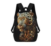 sinyumoney Sac À Dos Pour Enfants, Steampunk Leopard Portrait-2 Sac D'école Grande Capacité Pour Élèves, Sacs À Dos Pour Garçons, Filles, Adultes Et Adolescents 17inch