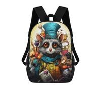 sinyumoney Sac À Dos Pour Enfants, Steampunk Raccoon Chef Sac D'école Grande Capacité Pour Élèves, Sacs À Dos Pour Garçons, Filles, Adultes Et Adolescents 17inch