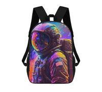 sinyumoney Sac À Dos Pour Enfants, Vibrant Astronaut Artwork -4 Sac D'école Grande Capacité Pour Élèves, Sacs À Dos Pour Garçons, Filles, Adultes Et Adolescents 17inch