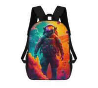 sinyumoney Sac À Dos Pour Enfants Vibrant Astronaut in Space -9 Garçons Et Filles, Sac À Dos De Voyage Pour Adolescents 17inch