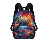 sinyumoney Sac À Dos Pour Enfants Vibrant Gaming Controller Artwork -76 Garçons Et Filles, Sac À Dos De Voyage Pour Adolescents 17inch