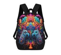 sinyumoney Sac À Dos Pour Enfants, Vibrant Gaming Controllers Artwork -2 Sac D'école Grande Capacité Pour Élèves, Sacs À Dos Pour Garçons, Filles, Adultes Et Adolescents 17inch