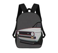 sinyumoney Sac À Dos Pour Enfants, White Car Retro Sac D'école Grande Capacité Pour Élèves, Sacs À Dos Pour Garçons, Filles, Adultes Et Adolescents 17inch