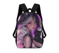 sinyumoney Sac À Dos Pour Enfants, Witch with Black Cat Sac D'école Grande Capacité Pour Élèves, Sacs À Dos Pour Garçons, Filles, Adultes Et Adolescents 17inch