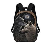 sinyumoney Sac À Dos Pour Enfants Wolves Under The Moon Garçons Et Filles, Sac À Dos De Voyage Pour Adolescents 17inch