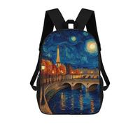 sinyumoney Sac À Dos Scolaire 17 Pouces Pour Adolescents, Impression 3D, Ajustable, À Poches Tendance, Pour Garçons Et Filles.