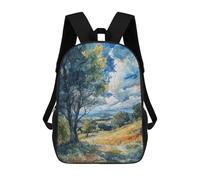 sinyumoney Sac À Dos Scolaire 17 Pouces Pour Adolescents, Impression 3D, Ajustable, À Poches Tendance, Pour Garçons Et Filles.