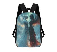 sinyumoney Sac À Dos Scolaire Angel Vs Demon Sac À Dos Scolaire Enfant Imprimé En 3D, Sac De Voyage Tendance, Sac D'école Garçon 17inch