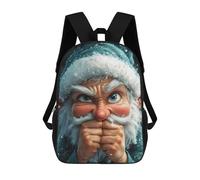 sinyumoney Sac À Dos Scolaire Angry Christmas Elf Funny Sac À Dos Scolaire Enfant Imprimé En 3D, Sac De Voyage Tendance, Sac D'école Garçon 17inch
