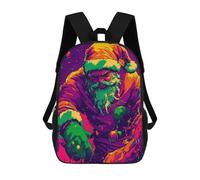 sinyumoney Sac À Dos Scolaire Angry Santa Claus Sac À Dos Scolaire Enfant Imprimé En 3D, Sac De Voyage Tendance, Sac D'école Garçon 17inch