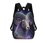 sinyumoney Sac À Dos Scolaire Aries The Ram Sac À Dos Scolaire Enfant Imprimé En 3D, Sac De Voyage Tendance, Sac D'école Garçon 17inch