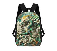 sinyumoney Sac À Dos Scolaire Asian Jade Dragon Kintsugi Sac À Livres Pour Garçons Et Filles, Sac D'école, Sac Pour Étudiants, Sac De Voyage D'affaires, Sac De Travail 17inch