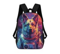 sinyumoney Sac À Dos Scolaire Astronaut German Shepherd Sac À Livres Pour Garçons Et Filles Sac D'école Sac Pour L'université Sac De Voyage D'affaires Sac De Travail 17inch