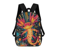 sinyumoney Sac À Dos Scolaire Axolotl in Space Playful Sac À Dos Scolaire Enfant Imprimé En 3D, Sac De Voyage Tendance, Sac D'école Garçon 17inch