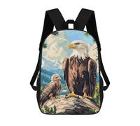 sinyumoney Sac À Dos Scolaire Bald Eagle And Chick Sac À Dos Scolaire Enfant Imprimé En 3D, Sac De Voyage Tendance, Sac D'école Garçon 17inch