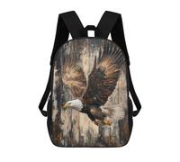 sinyumoney Sac À Dos Scolaire Bald Eagle in Flight on Wood Bold Nature Wall Art Sac À Dos Scolaire Enfant Imprimé En 3D, Sac De Voyage Tendance, Sac D'école Garçon 17inch