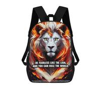 sinyumoney Sac À Dos Scolaire Be Fearless Like The Lion Sac À Livres Pour Garçons Et Filles, Sac D'école, Sac Pour Étudiants, Sac De Voyage D'affaires, Sac De Travail 17inch