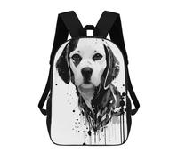 sinyumoney Sac À Dos Scolaire Beagle Dog Splash Art Sac À Dos Scolaire Enfant Imprimé En 3D, Sac De Voyage Tendance, Sac D'école Garçon 17inch