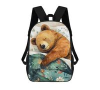 sinyumoney Sac À Dos Scolaire Bear Sleeping Sac À Dos Scolaire Enfant Imprimé En 3D, Sac De Voyage Tendance, Sac D'école Garçon 17inch