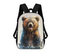 sinyumoney Sac À Dos Scolaire Bear Watercolor Drawing Sac À Livres Pour Garçons Et Filles Sac D'école Sac Pour L'université Sac De Voyage D'affaires Sac De Travail 17inch