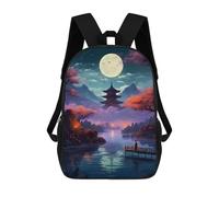 sinyumoney Sac À Dos Scolaire Beautiful Night The Lake Sac À Livres Pour Garçons Et Filles Sac D'école Sac Pour L'université Sac De Voyage D'affaires Sac De Travail 17inch