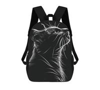 sinyumoney Sac À Dos Scolaire Black Cat Light Sac À Dos Scolaire Enfant Imprimé En 3D, Sac De Voyage Tendance, Sac D'école Garçon 17inch
