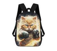 sinyumoney Sac À Dos Scolaire Boxing Cat Sac À Livres Pour Garçons Et Filles Sac D'école Sac Pour L'université Sac De Voyage D'affaires Sac De Travail 17inch