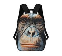 sinyumoney Sac À Dos Scolaire Chimpanzee Portrait Sac À Dos Scolaire Enfant Imprimé En 3D, Sac De Voyage Tendance, Sac D'école Garçon 17inch