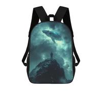 sinyumoney Sac À Dos Scolaire Cosmic Whale Fantasy Sac À Dos Scolaire Enfant Imprimé En 3D, Sac De Voyage Tendance, Sac D'école Garçon 17inch