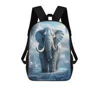 sinyumoney Sac À Dos Scolaire Elephant in Ice World Sac À Dos Scolaire Enfant Imprimé En 3D, Sac De Voyage Tendance, Sac D'école Garçon 17inch