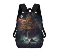 sinyumoney Sac À Dos Scolaire Enchanted Floating Island -1 Sac À Dos Scolaire Enfant Imprimé En 3D, Sac De Voyage Tendance, Sac D'école Garçon 17inch