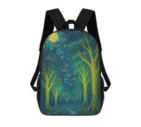 sinyumoney Sac À Dos Scolaire Enchanted Forest Under A Swirling Sky Sac À Dos Scolaire Enfant Imprimé En 3D, Sac De Voyage Tendance, Sac D'école Garçon 17inch