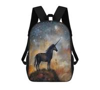sinyumoney Sac À Dos Scolaire Enchanted Unicorn Sac À Livres Pour Garçons Et Filles Sac D'école Sac Pour L'université Sac De Voyage D'affaires Sac De Travail 17inch