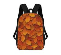 sinyumoney Sac À Dos Scolaire Enfant 17 Pouces Autumn Leaves Background Sac D'école Imprimé En 3D Pour Garçons (primaire Et Collège)
