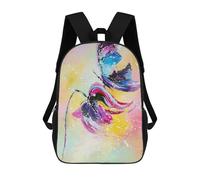 sinyumoney Sac À Dos Scolaire Enfant 17 Pouces Blue Butterfly Sac D'école Imprimé En 3D Pour Garçons (primaire Et Collège)