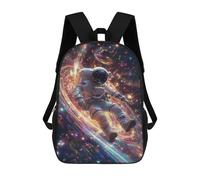 sinyumoney Sac À Dos Scolaire Enfant 17 Pouces Cosmic Astronaut Journey-3 Sac D'école Imprimé En 3D Pour Garçons (primaire Et Collège)