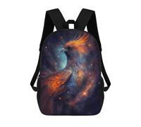 sinyumoney Sac À Dos Scolaire Enfant 17 Pouces Cosmic Phoenix Art Print Sac D'école Imprimé En 3D Pour Garçons (primaire Et Collège)