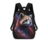 sinyumoney Sac À Dos Scolaire Enfant 17 Pouces Cosmic Red Panda Art Print-2 Sac D'école Imprimé En 3D Pour Garçons (primaire Et Collège)