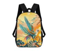 sinyumoney Sac À Dos Scolaire Enfant 17 Pouces Eagle in Chinese Style Artwork Sac D'école Imprimé En 3D Pour Garçons (primaire Et Collège)