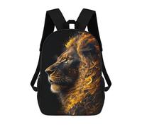 sinyumoney Sac À Dos Scolaire Enfant 17 Pouces Flaming Lion Art Print -1 Sac D'école Imprimé En 3D Pour Garçons (primaire Et Collège)