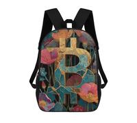 sinyumoney Sac À Dos Scolaire Enfant 17 Pouces Floral Cracked Artwork Sac D'école Imprimé En 3D Pour Garçons (primaire Et Collège)