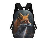 sinyumoney Sac À Dos Scolaire Enfant 17 Pouces Fox With Yellow Eyes Sac D'école Imprimé En 3D Pour Garçons (primaire Et Collège)