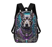 sinyumoney Sac À Dos Scolaire Enfant 17 Pouces Futuristic Steampunk Dog Sac D'école Imprimé En 3D Pour Garçons (primaire Et Collège)