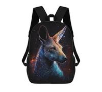 sinyumoney Sac À Dos Scolaire Enfant 17 Pouces Galactic Kangaroo Portrait -1 Sac D'école Imprimé En 3D Pour Garçons (primaire Et Collège)